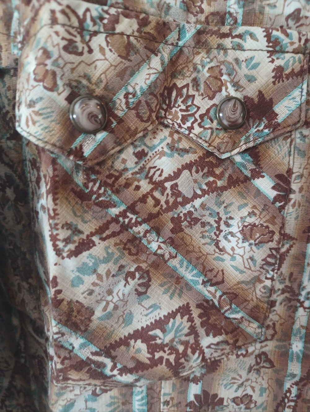 🐴🩵PANHANDLE SLIM ROUGHSTOCK COWGIRL COWBOY LONG SLEEVE PEARL SNAP SHIRT LARGE